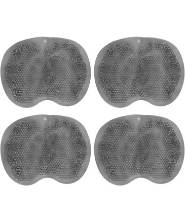 Shower Back Scrub Mat - Non-Slip Textured Surface Soft Bristles | 4 Pack Foot Cleaner & Massage Mat for Ultimate Shower Comfort - Buy Online on GoSupps.com