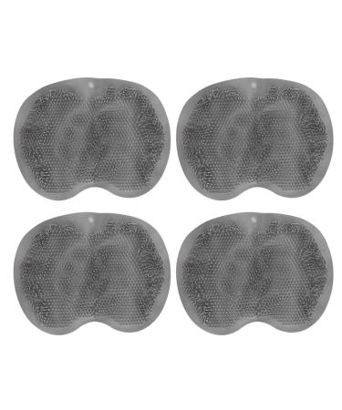 4 pieces shower back foot scrubber mat for cleaning peeling and massages - non -slip suction cups on the underside soft bristles (30 cm x 25 cm)