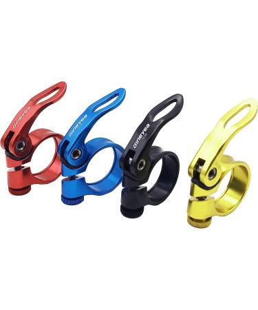 DEERU Aluminum Quick-Release Seat Post Clamp 31.8mm - Blue | MTB Road Casual Bike Seatpost Clamp - Buy Online on GoSupps.com