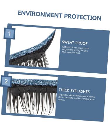 NOLITOY 8 pairs Decal Women Shiny for Natural Makeup Look Tape Strip Long Line Liners Blue Supplies Decals 1 count (Pack of 1) Bluex2pcs - Buy Online on GoSupps.com