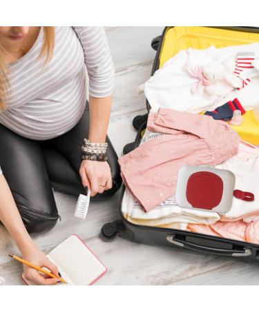 Travel Wipes Case Travel Wipes Dispenser Refillable Wipes Container Portable Wipe Holder Reusable Dustproof Odorless for Offices Camping Home Travel Littryee Red - Buy Online on GoSupps.com