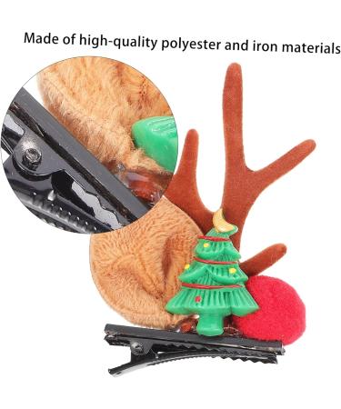 DOITOOL 6 Pairs Christmas Hair Clips Deer Hair Barrette Antlers Hair Clip Santa Hair Clip Mini Mushroom Deer Antlers Hairpins Christmas Hair Barrettes Child Polyester Accessories - Buy Online on GoSupps.com