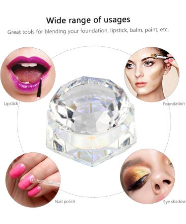 minkissy Nail Art Crystal Cup Glass Jars Cosmetics Manicure Glass Container Cream Glass Jar Nail Polish Glass Jar Lipstick Glass Jar Nail Art Glass Container Diamond Hand Model 6.5x8cm As Shown - Buy Online on GoSupps.com