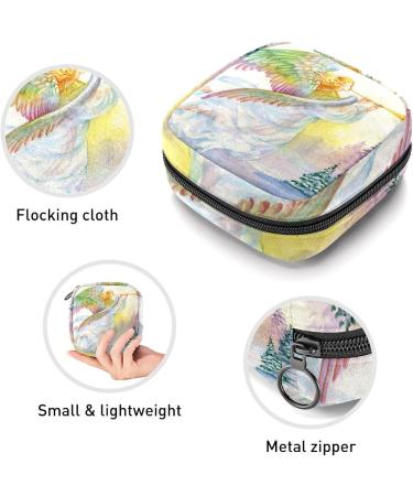 Vintage Hand Drawn Art Color3749 Period Bag Sanitary Napkin Storage Pouch - Travel Makeup Bag - Buy Online on GoSupps.com