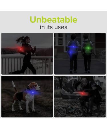 VELMIA Running Lights (2 Pack) Clip On Strobe Reflective Gear for Runners, Dogs, Bikes LED Safety Lights in Ruby Red - Buy Online on GoSupps.com