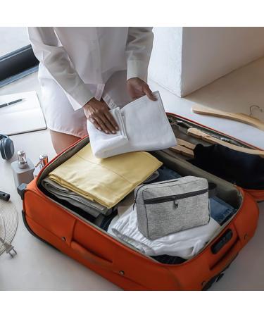 Chstarina Waterproof Makeup Bag | Travel Cosmetic Bag & Toiletry Bag for Women & Girls - Gray - Buy Online on GoSupps.com