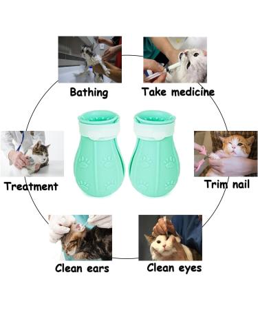 AIFUSI 4pcs Anti-Scratch Cat Claw Covers - Adjustable Silicone Cat Boots in Green for Grooming & Nail Protection - Buy Online on GoSupps.com