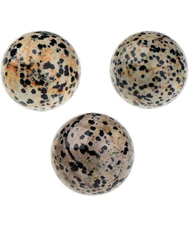 NKlaus Natural Dalmatian Gemstone Ball 30mm - Energy Balance Decor & Healing Figure - International Shipping - Buy Online on GoSupps.com