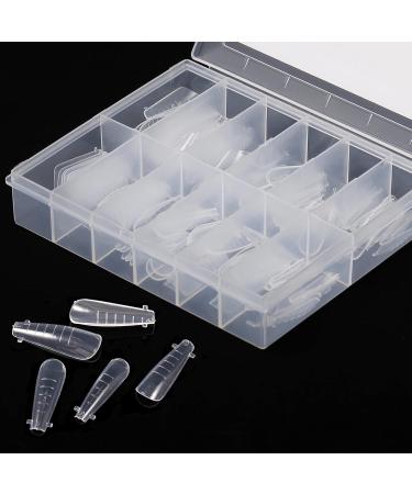 BNG 120-Piece Dual Shapes Nail Tips Set | Ballerina & Flat Square Professional Nail Extensions | Clear Polymer Gel Complete Cover - Buy Online on GoSupps.com