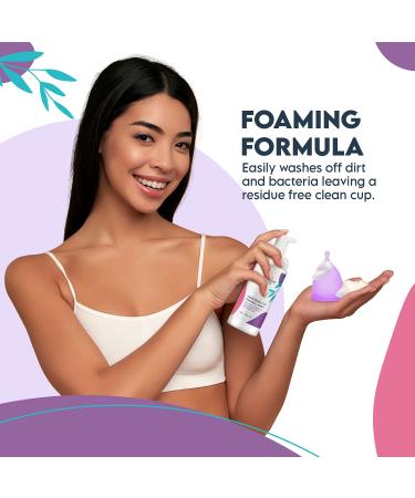 Ecoblossom Menstrual Cup Cleaner - Unscented Foaming Sterilizer for Period Discs - Organic Ingredients, Natural and pH-Balanced - 5oz - Buy Online on GoSupps.com
