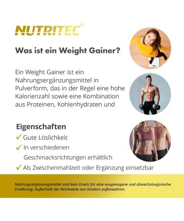 Nutritec Rapid Weight Gainer Gold Edition - 2kg Cookies Cream | Best Mass Gainer for Optimal Solubility & International Shipping - Buy Online on GoSupps.com