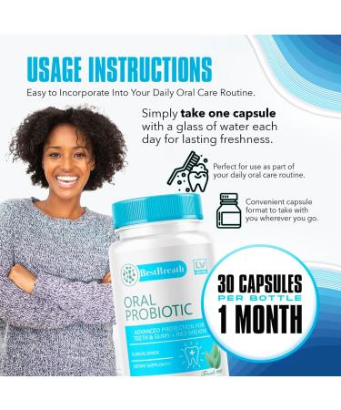 2 Pack - Best Breath - Best Breath Oral Probiotic Best Breath Probiotic Best Breath Pills BestBreath Best Breathe 60 Capsules for 2 Months Best Breath Oral Probiotics for Mounth Bad Breath. 30 Count (Pack of 2) - Buy Online on GoSupps.com
