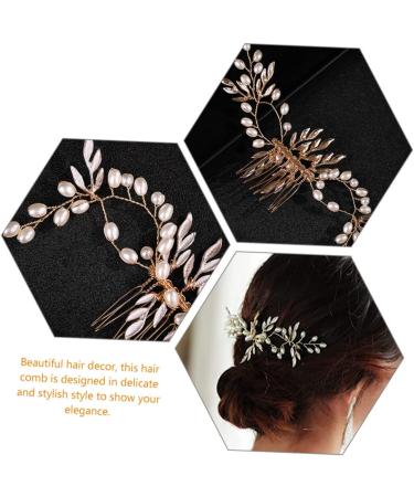 minkissy Piece Beads bridesmaid wedding hair accessories comb blush Mesh makeup bride hair accessories for bride headgear wedding hair clips for brides pearl set plate - Buy Online on GoSupps.com