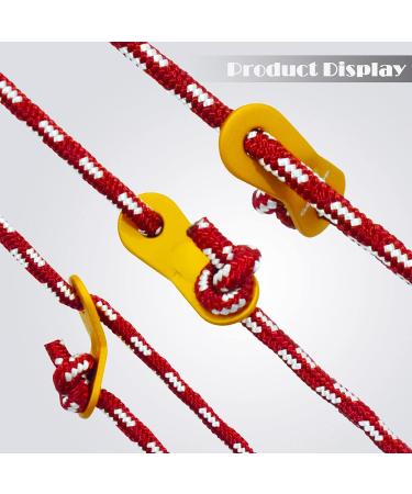 GEERTOP 6 Pack Ultralight 5mm Guy Lines with Aluminum Adjuster | Camping & Backpacking Tent Cords | Outdoor Shelter Ropes for Climbing & Hiking | Survival Gear - Red - Buy Online on GoSupps.com