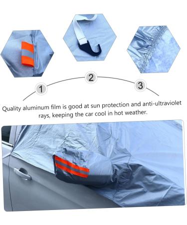 SUPVOX Auto Windshield Cover - Premium SUV Protection Against Snow & Ice | 380x180cm Silver Aluminum Vehicle Cover for Outdoor Use - Buy Online on GoSupps.com