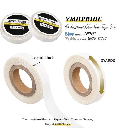 YMHPRIDE 2 PCS Lace Front Wig Support Tape | Double Sided Adhesive Roll for Salon Hair Extensions | 1CM * 3Yard White Tape | Super Sticky - Buy Online on GoSupps.com