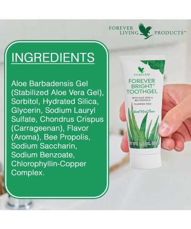Forever Bright Toothgel 4.6oz Tube - Natural Mint Flavor - 1 Pack - Buy Online on GoSupps.com