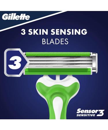 Gillette Sensor3 Men's Disposable Razor Bundle | Sensor3 and Sensor3 Sensitive (4 Razors Each) Razor + Razor 4 Count 4 Count (Pack of 1) - Buy Online on GoSupps.com