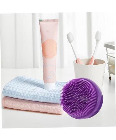 COHEALI Silicone Bath Brush Household Cleaning Tools Silicone Cleaning Brush Cleaning Brushes for Household Use Body Cleaning Brush Bathing Supply Bathing Scrubber Miss Toiletries Purple 9x8cm - Buy Online on GoSupps.com