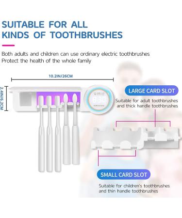 UV Toothbrush Holder Toothbrush Sanitizer for Electric/Regular Toothbrush  Sterilization & Timing Toothbrush Holder for Bathroom - Buy Online on GoSupps.com