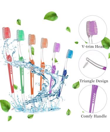 6 Pcs Double Ended Orthodontic Toothbrushes for Braces - Teen & Adult Manual Toothbrushes - Buy Online on GoSupps.com