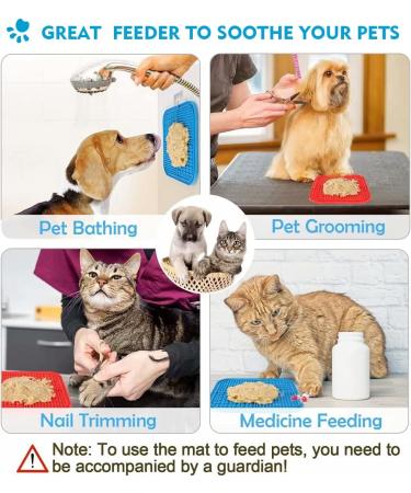 Lick Mat for Dogs - BPA-Free 2 Pack Leak Proof Mats with Strong Suction | Ideal for Bathing Training Fur & Claw Care - Includes Silicone Spatula - Buy Online on GoSupps.com
