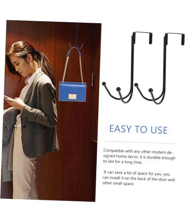 VILLFUL 2pcs Hangers Hats Robes Mount Clothes Rack Over The Door Coat Rack Hook Rack Iron - Buy Online on GoSupps.com
