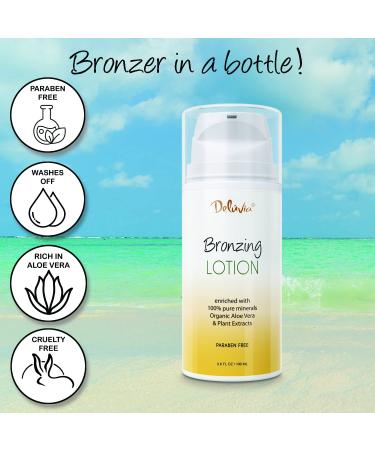 Deluvia Body Shimmer Bronzing Lotion - Sun-Kissed Glow for Body & Face - Buy Online on GoSupps.com