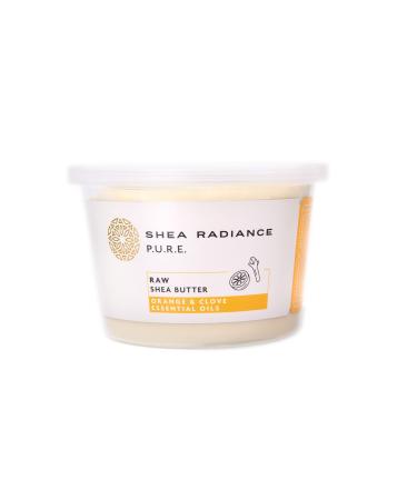 Shea Radiance Unrefined Organic Handcrafted Shea Butter - Face, Body, Hand, Skin & Hair Moisturizer - For all Skin Types | Orange & Cloves (14oz) Orange & Cloves 14 Ounce