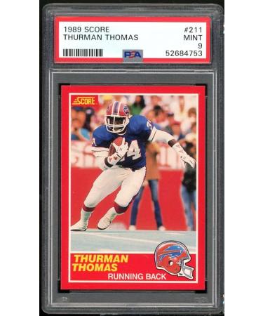 1989 Score Thurman Thomas #211 PSA 9 Mint Rookie Card HOF