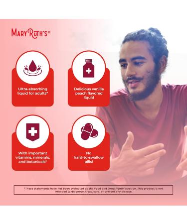 MaryRuth Organics Multivitamin for Men | USDA Organic | Sugar Free Mens Multivitamin Liposomal | Liquid Vitamins for Men | Immune Support Supplement & Overall Wellness | Vegan | 14-0.5 Fl Oz Pouches - Buy Online on GoSupps.com