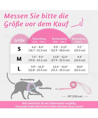 Rabbitgoo Cat Dishes & Linen Set - Adjustable Soft Cat Harness with Reflective Stripes for Cats & Kittens - Pink 1 Pack - Buy Online on GoSupps.com