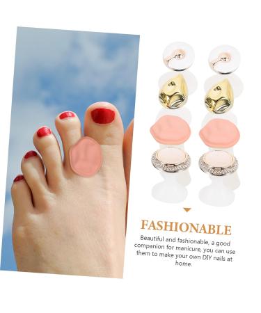 16 Pcs Silicone Gel Toe Separator & Finger Splitter Pedicure Kit - 2.1x1.6cm - As Shown - Buy Online on GoSupps.com