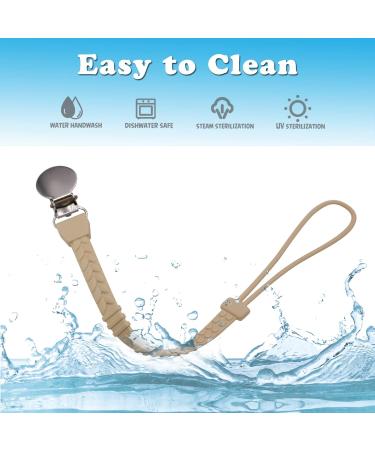 Pacifier Clip 4 Pack - Silicone Holder Clips for Boys and Girls - BPA Free Teething Toys - Perfect Baby Shower or Birthday Gift - Buy Online on GoSupps.com