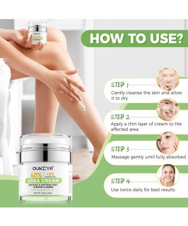 OUKEYA OUKEYA Urea Cream 40% with Salicylic Acid 2% for Dry Feet Heels Elbows and Hands Moisturizes and Eliminates Calluses Corns and Dead Skin Softens Nails 50g - Buy Online on GoSupps.com
