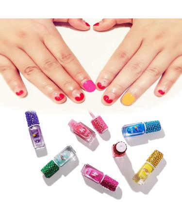 Mebtmel 7Pcs Non-Toxic Water Based Nail Polishes Set for Girls | Peel-Off, Quick Dry Formula - Buy Online on GoSupps.com