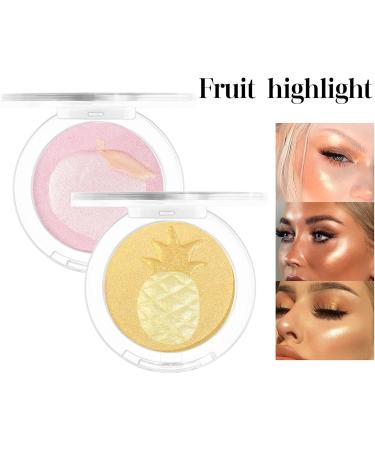 Highlighting Powder - Sculpting Illuminating Shimmer Makeup Powder 4 Shades for Multi-Use Eyes Cheeks Brows Lips 0.22OZ/9g (04#Banana) - Buy Online on GoSupps.com