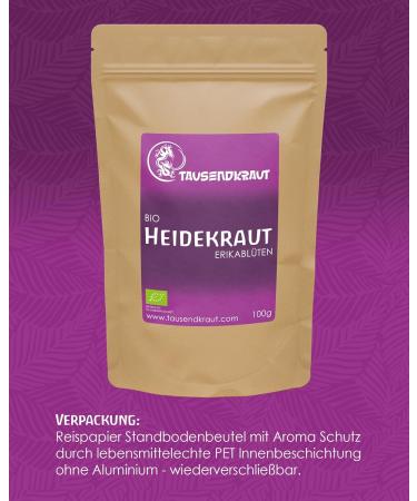  Tausendkraut Organic heather Erikab flower (100 g) from controlled organic farming in Poland top quality of yarrow - Buy Online on GoSupps.com