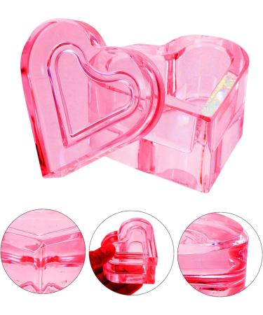 Ipetboom Nail Dish Liquid Containers Crystal Glass Cup Crystal Glass Bowl Dappen Dish for Acrylic Nails Nail Liquid Dish Container Glass Nail Art Dish Heart Glass Nail Cups Powder 7x6.5cm Pink - Buy Online on GoSupps.com