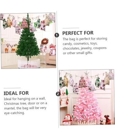 OSOLADY 1 Set Christmas Bag Advent Bags Candy Pockets with Clips Christmas Advent Calendar Bags Linen - Buy Online on GoSupps.com