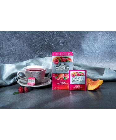 Ahmad Tea Peach & Raspberry Infusion - 20 Teabag Peach 20 Count (Pack of 1) - Buy Online on GoSupps.com