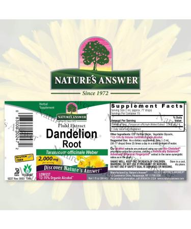 Answer Dandelion Root Extract - Supports Liver Health | Gluten-Free & Non-GMO | 1oz - Buy Online on GoSupps.com