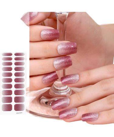 ANXPTIME Gel Nail Stickers Semi Cured Gel Nail Strips Professional Gel Nail Strips Full Wraps For Girls No Waiting Time No Nail Damage Uv Led Lamp Required Nail Decoration Bss0244 - Buy Online on GoSupps.com