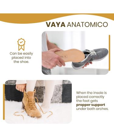 Vaya Anatomico Orthopedic Insoles with Activated Carbon for Flat Feet | Size 39 - Comfort & Support for Transverse & Longitudinal Arch - Buy Online on GoSupps.com