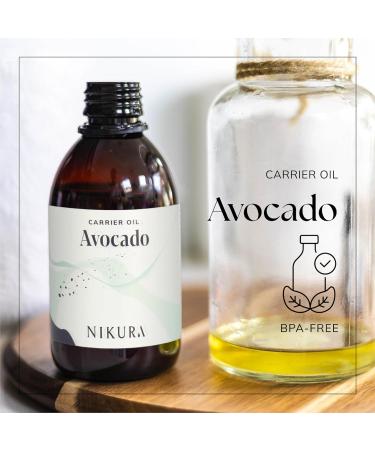 Nikura Avocado Oil Refined 250ml - 100% Pure for Hair & Skin | Natural Moisturizer & Conditioner | Vegan & UK Made - Buy Online on GoSupps.com