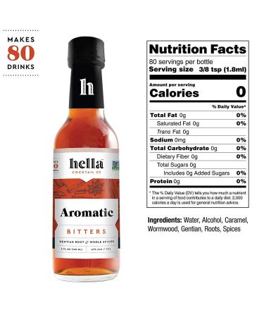 Hella Cocktail Co. Aromatic Bitters - Craft Bitters for Old Fashioned & Manhattan - 5 Fl Oz - Buy Online on GoSupps.com
