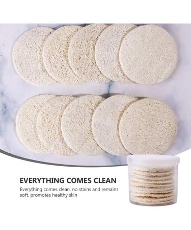 Beavorty Round Loofah Makeup Remover Puffs - 10Pcs Natural Exfoliating Face Pads for Facial Cleansing - Buy Online on GoSupps.com