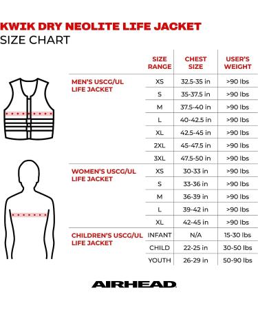 Airhead Wicked Kwik-Dry NeoLite Flex Life Jacket  US Coast Guard Approved  Child and Infant Sizes Children's Wicked - Buy Online on GoSupps.com