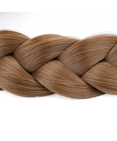 Bobiya Medium Brown 2-Strand Synthetic Hair Headband - Classic Chunky Braided Braids for Women & Girls - Buy Online on GoSupps.com