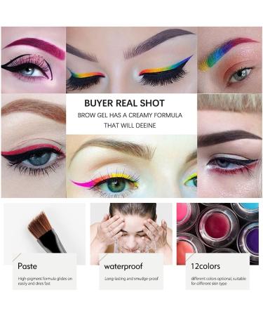 Eyebrow Cream Waterproof Eyebrow Gel Long Lasting Brow Pomade with Brush Natural Versatile Tinted Brow Gel Creates Natural Looking Brows for Holiday Parties Makeup (2#Dark brown) - Buy Online on GoSupps.com